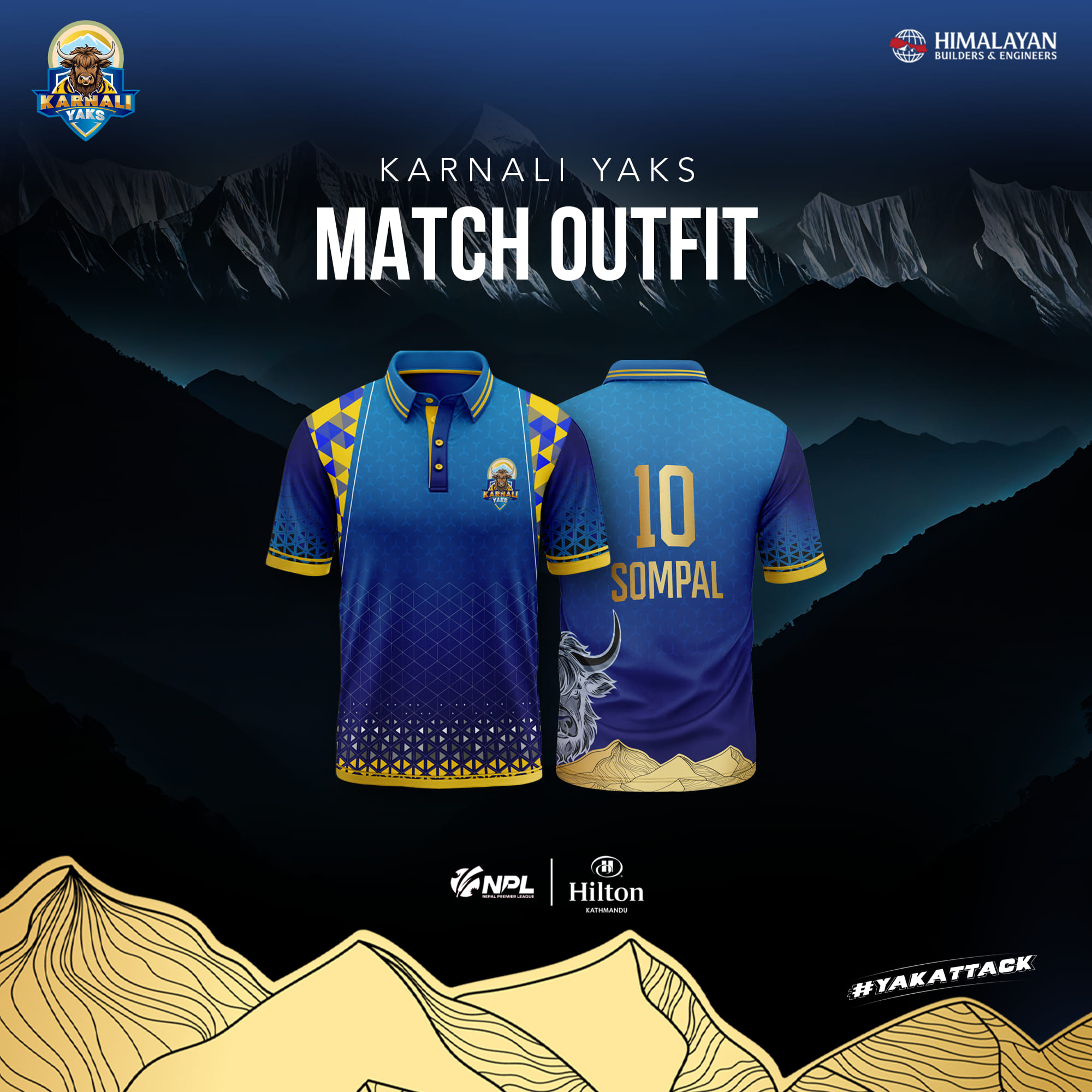 Men Karnali Yaks Lookalike 2024 Fan Jersey